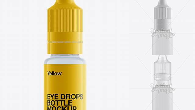 3436+ Clear Flavor Drops Bottle PSD Mockup with Clear Cap Fully Layered PSD Freebie