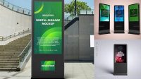 3436+ Digital Signage Mockup Fully Layered Photoshop Freebie