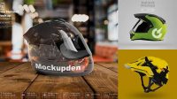 3437+ Cycling Helmet PSD Mockup Top View Free Download Design Mockup