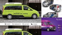 3438+ Passenger Van Mockup Free Best for Showcase