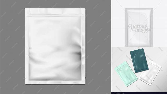 3439+ Plastic Sachet With Notches Exclusive Free Photoshop Mockup