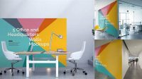 3440+ Office Wall Mockup Free Digital Download