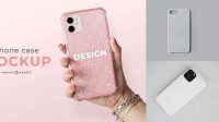 3442+ Clear Phone Case Mockup Free Free PSD