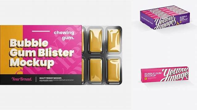 3445+ Bubble Gum PSD Mockup Half Side View Layered Photoshop Template