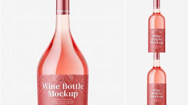 3445+ Rose Wine Bottle PSD Mockup Stylish PSD for Free