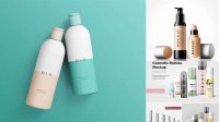 3450+ Cosmetic Matte Metallic Bottle PSD Mockup Premium Freebie for Designers