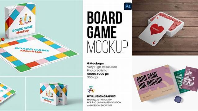 3453+ Board Game Box Mockup Include TIFF