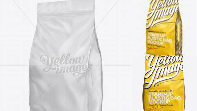 3456+ 46lb Cat Litter Bag Mock-Up Front 3/4 View Exclusive Layered PSD Mockup