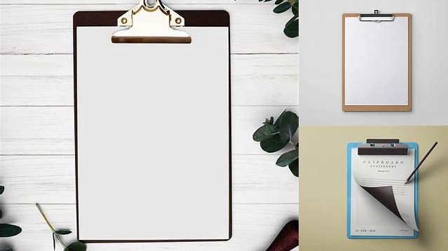 3457+ Clipboard With Paper PSD Mockup Free Editable Photoshop Template