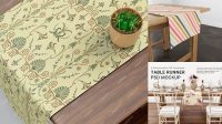 3457+ Table Runner Mockup Free Fully Editable PSD Template