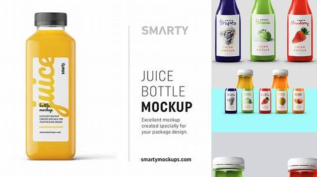 3462+ Plastic Bottle With Green Juice PSD Mockup Professional Quality PSD Freebie