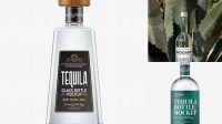 3462+ Silver Tequila Bottle PSD Mockup Elegant Free Template