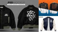 3463+ Bomber Jacket Mockup Free Psd High-Quality PSD