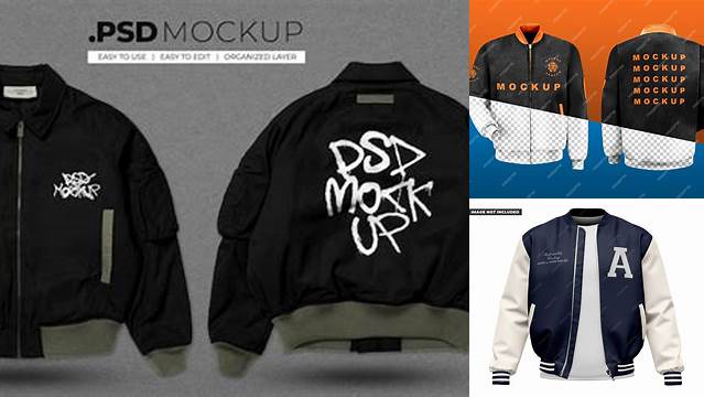 3463+ Bomber Jacket Mockup Free Psd High-Quality PSD