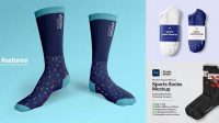 3466+ Sock PSD Mockup Elegant High-Resolution Design File