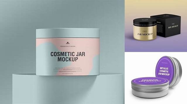 347+ Metallic Round Cosmetic Jar PSD Mockup Free Premium Photoshop Template Download