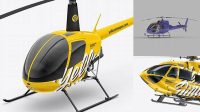 3470+ Helicopter PSD Mockup Half Side View High-Angle Shot Elegant and Versatile PSD Resource