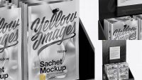 3471+ Display with Sachets PSD Mockup Half Side View Creative Digital PSD Download