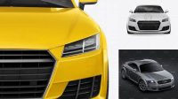 3472+ Audi TT PSD Mockup Front View High-End Layered Mockup Free