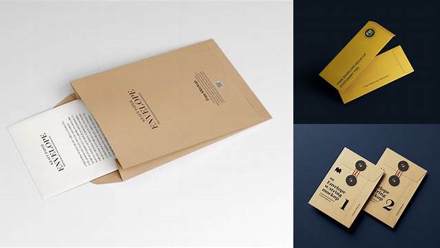 3477+ Kraft Envelope PSD Mockup Digital Photoshop Free Mockup