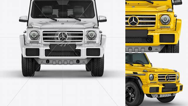 3478+ Mercedes Benz G class PSD Mockup Front view Elegant and Stylish Mockup