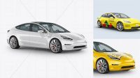 3478+ Tesla Model 3 Mockup Free Elegant PSD Mockup