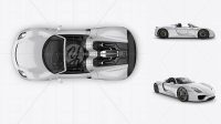 3479+ Porsche 918 Spyder PSD Mockup Top view Easy-to-Edit Photoshop Freebie