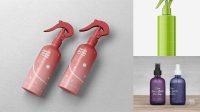 3480+ Glossy Spray Bottle With Cap PSD Mockup Professional PSD Mockup