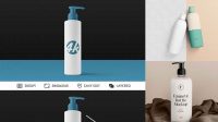 3481+ Plastic Cosmetic Bottle with Dispenser Modern Photoshop Resource