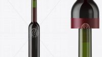 3488+ Green Glass Red Wine Bottle With Cork PSD Mockup Layered Photoshop Template