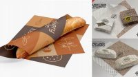 3488+ Sandwich Wrapping Paper Mockup Creative High-Resolution PSD Freebie