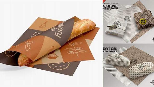 3488+ Sandwich Wrapping Paper Mockup Creative High-Resolution PSD Freebie