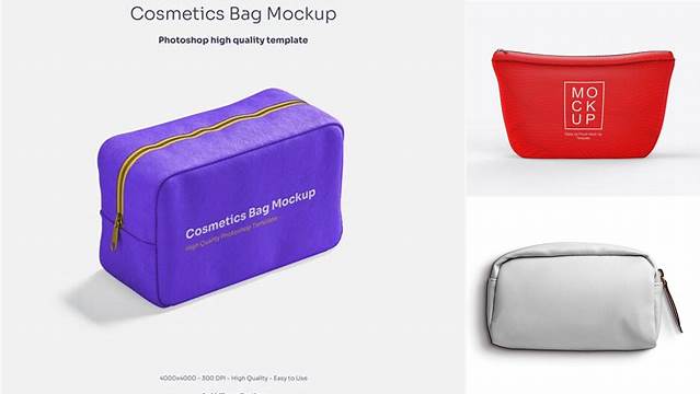 349+ Textured Cosmetic Bag PSD Mockup Easy Editable