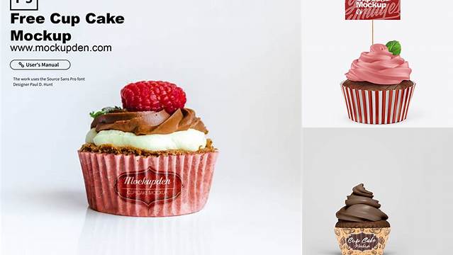 3498+ Cupcake Mockup Free Hight Resolution