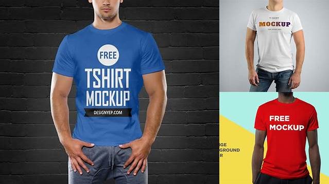 3499+ Men’s T-Shirt with Line Texture PSD Mockup Elegant and Versatile PSD Resource