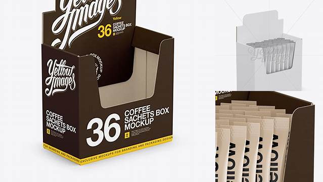 350+ 36x Sachets Open Box PSD Mockup Halfside View Digital Resource Free Download