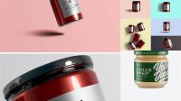 3502+ Glass Jar With Oriental Spread PSD Mockup Modern PSD Templates