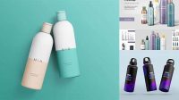 3505+ Cosmetic Metallic Bottle PSD Mockup Smart Object Free Photoshop File