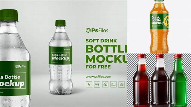 3505+ PET Bottle with Soft Drink PSD Mockup Modern and Unique Freebie PSD