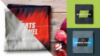 3508+ Sports Towel Mockup Easy Editable