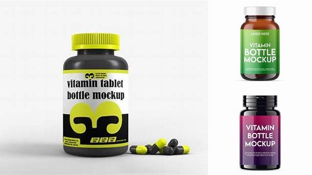 3508+ Vitamin Bottle PSD Mockup Versatile Photoshop Freebie