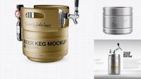 3510+ 20L Matte Beer Keg PSD Mockup Editable Design PSD File