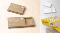 3510+ Paper Slide Box PSD Mockup Half Side View Exclusive Free PSD Mockups