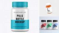 3511+ Blue Pills Bottle PSD Mockup Free PSD for Designers