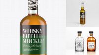 3512+ Clear Glass Brandy Bottle PSD Mockup Free Mockup Templates