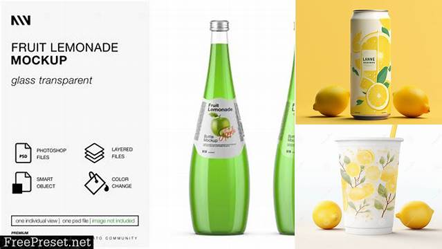 3514+ Lemonade Mockup Free Graphic Design Resource