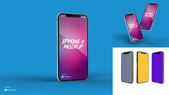 3517+ Flat Mockup Iphone X Editable PSD File