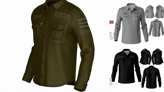 3518+ Mockup Baju Tactical Include TIFF