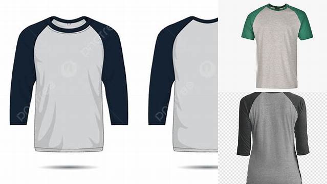 3529+ Mock Up Kaos Raglan Smart PNG Image