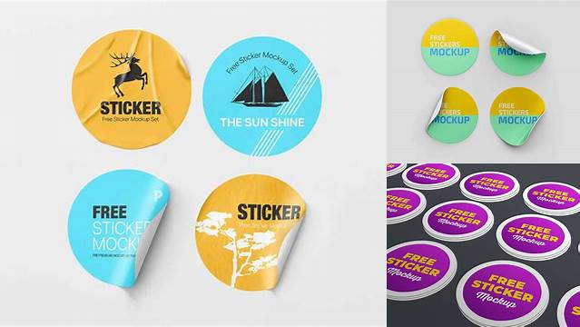 3529+ Sticker Mockup Free Download Smart PNG Image